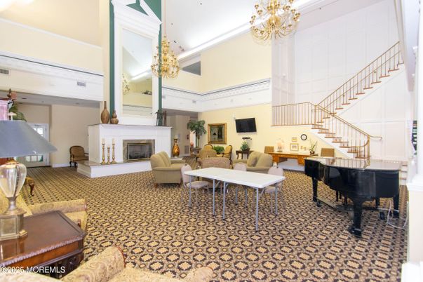 Chandelier, Fireplace, Interior, Living room, Piano