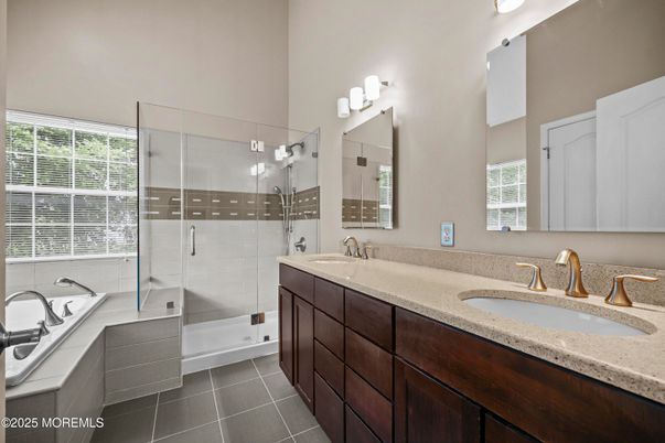 Bathroom, Dual Sink Vanities, Glass Shower, Interior