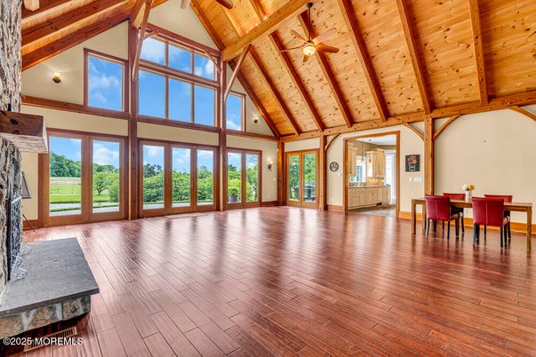 Dining room, Interior, Wooden Beams, Wooden Ceilings, Wood Texture Flooring