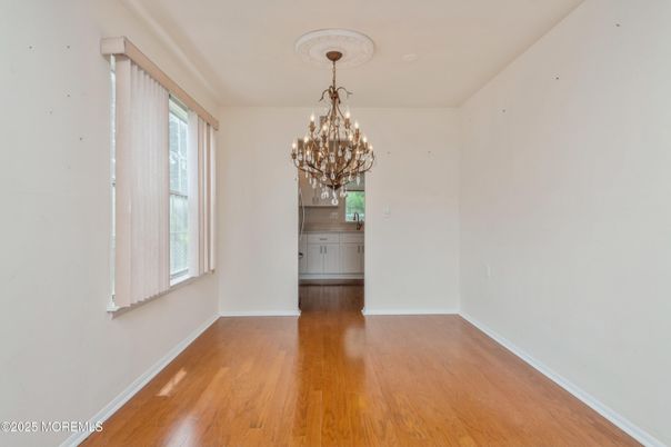 Chandelier, Empty room, Interior, Wood Texture Flooring