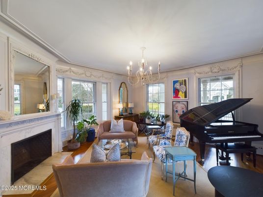 Chandelier, Fireplace, Interior, Living room, Piano, Wood Texture Flooring