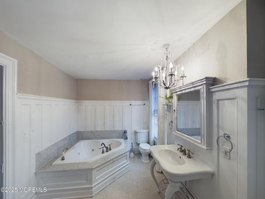 Bathroom, Chandelier, Interior