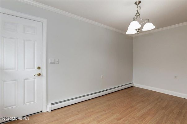 Empty room, Interior, Pendant Lights, Wood Texture Flooring
