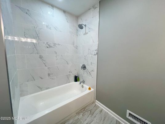 Bathroom, Interior, Marble, Marble Walls, Recessed Lighting