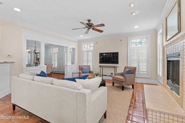 Fireplace, Interior, Living room, Recessed Lighting