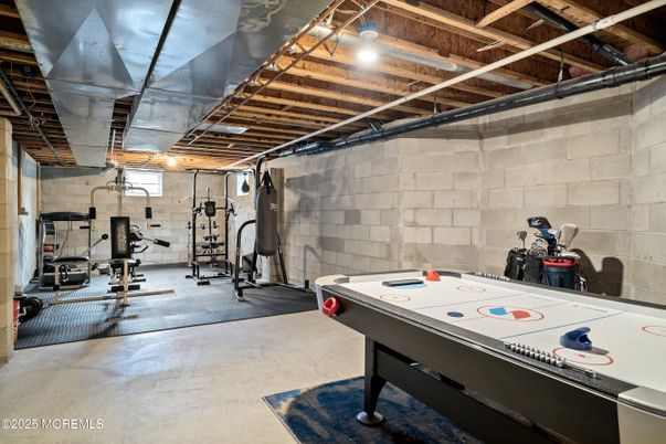 Fitness Equipment, Game Room, Interior, Stone Walls