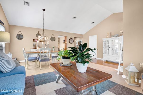 Chandelier, Dining room, Interior, Pendant Lights, Wood Texture Flooring