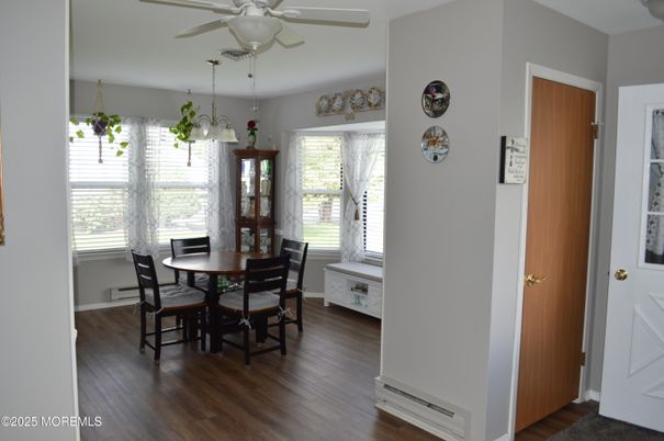 Dining room, Interior, Wood Texture Flooring
