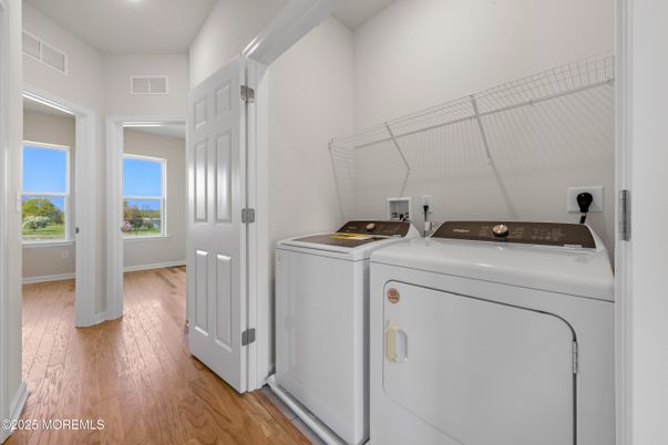 Interior, Recessed Lighting, Utility Closets, Washer, Wood Texture Flooring