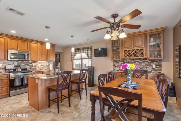 Dining room, Interior, Kitchen, Pendant Lights, Recessed Lighting
