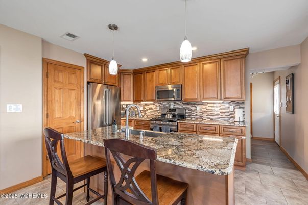Interior, Kitchen, Pendant Lights, Recessed Lighting, Stainless Steel Appliances
