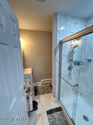 Bathroom, Glass Shower, Interior, Marble, Marble Walls