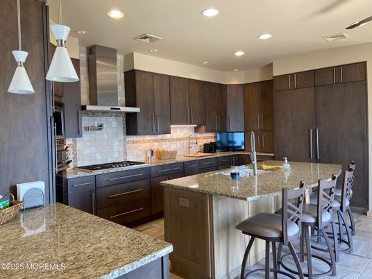 Interior, Kitchen, Pendant Lights, Recessed Lighting, Stainless Steel Appliances