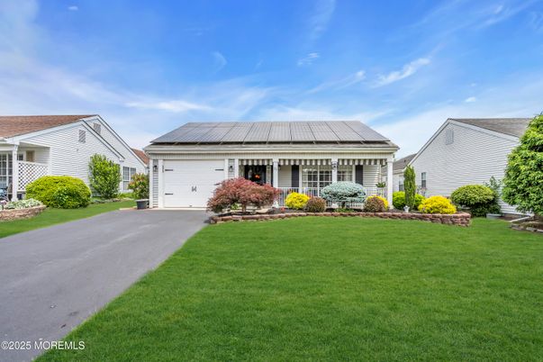 Attached, Exterior, Facade, Solar Panels, Ranch