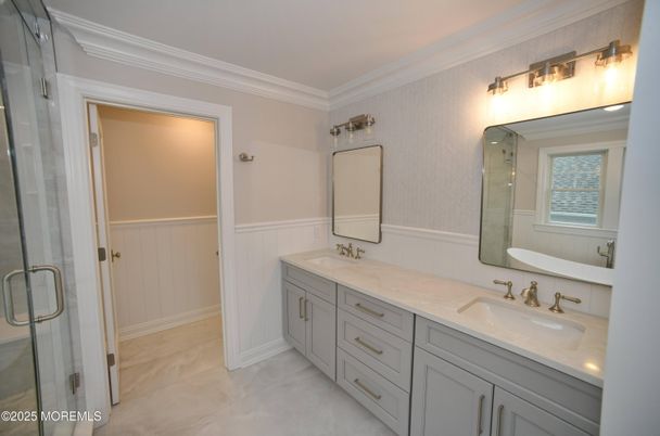 Bathroom, Dual Sink Vanities, Glass Shower, Interior