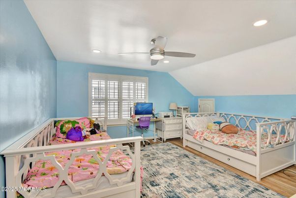 Bedroom, Home Office, Interior, Recessed Lighting, Wood Texture Flooring
