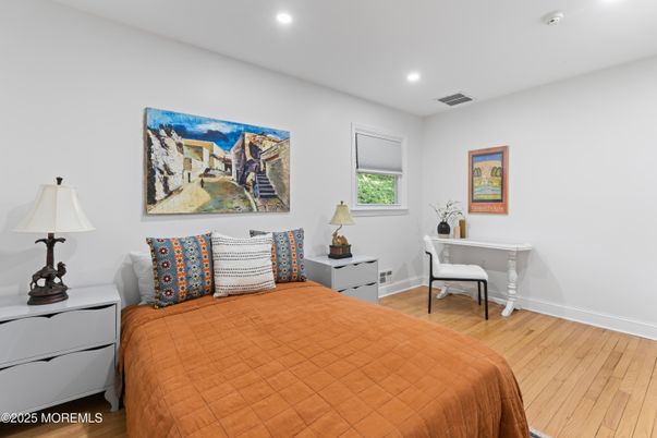 Bedroom, Home Office, Interior, Recessed Lighting, Wood Texture Flooring