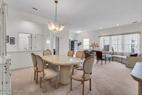 Dining room, Interior, Living room, Pendant Lights, Recessed Lighting