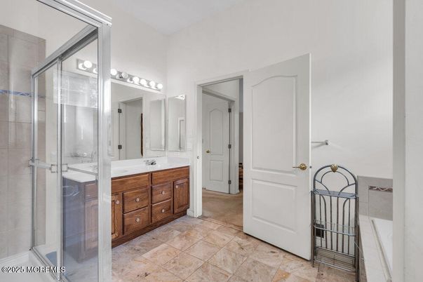 Bathroom, Dual Sink Vanities, Glass Shower, Interior