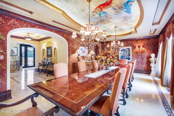 Chandelier, Dining room, Interior