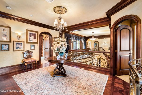 Chandelier, Interior, Recessed Lighting, Wood Texture Flooring