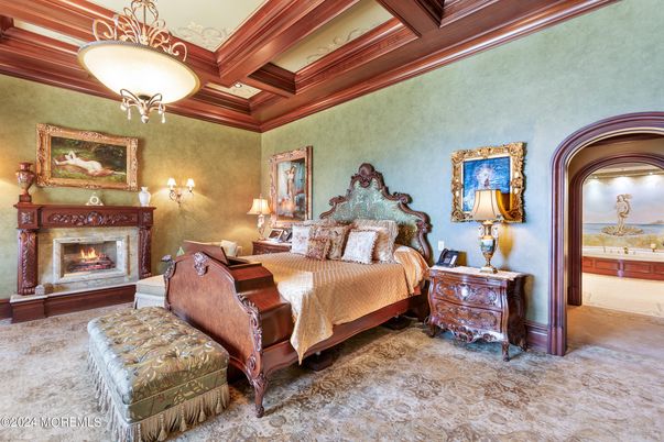 Bedroom, Fireplace, Interior, Wooden Beams