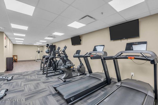 Fitness Equipment, Gym, Interior, Recessed Lighting