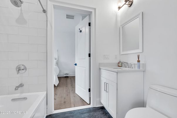 Bathroom, Interior, Wood Texture Flooring