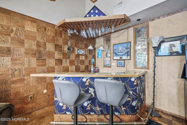 Interior, Recessed Lighting, Wood Texture Flooring, Wooden Walls