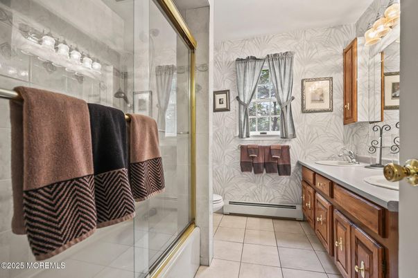Bathroom, Dual Sink Vanities, Glass Shower, Interior