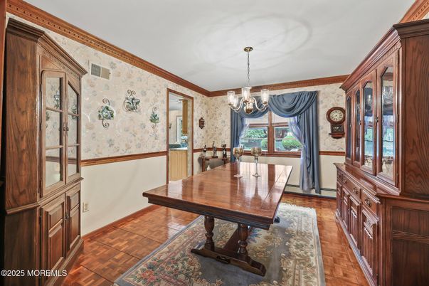 Chandelier, Interior, Wood Texture Flooring