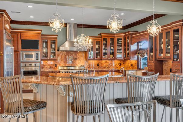 Interior, Kitchen, Pendant Lights, Recessed Lighting, Stainless Steel Appliances
