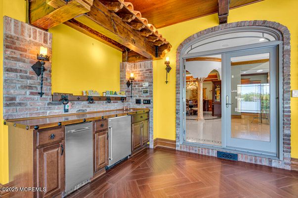 Interior, Kitchen, Stone Walls, Wooden Beams, Wooden Ceilings, Wood Texture Flooring
