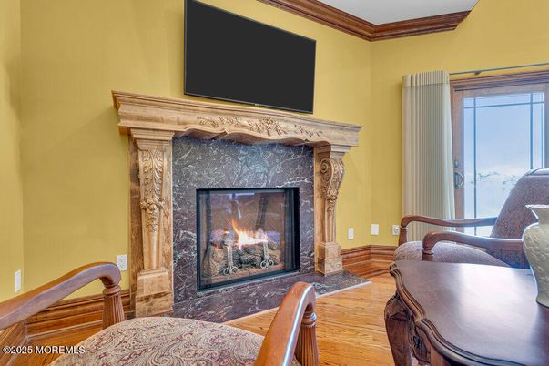 Fireplace, Interior, Wood Texture Flooring