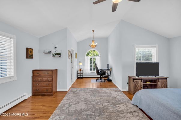 Home Office, Interior, Pendant Lights, Wood Texture Flooring