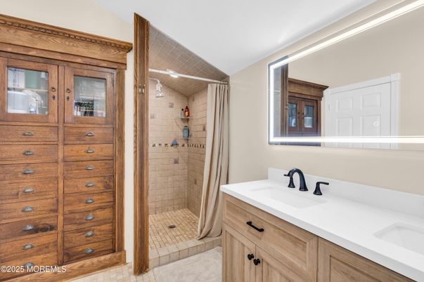 Bathroom, Dual Sink Vanities, Glass Shower, Interior