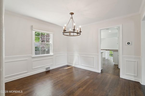 Chandelier, Empty room, Interior, Pendant Lights, Wood Texture Flooring