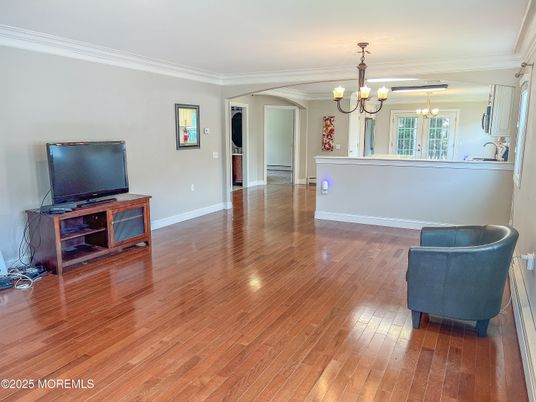 Chandelier, Interior, Wood Texture Flooring