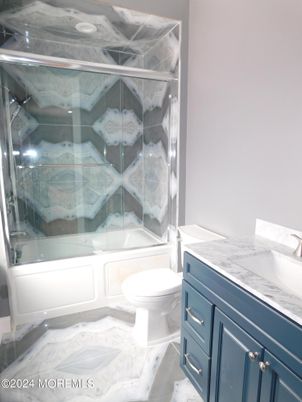 Bathroom, Glass Shower, Interior, Marble, Recessed Lighting