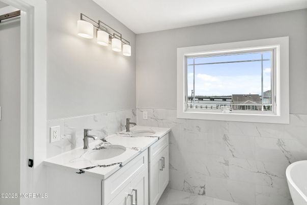 Bathroom, Dual Sink Vanities, Interior, Marble, Marble Walls, Water