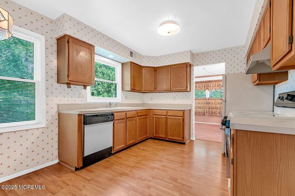 Interior, Kitchen, Wood Texture Flooring