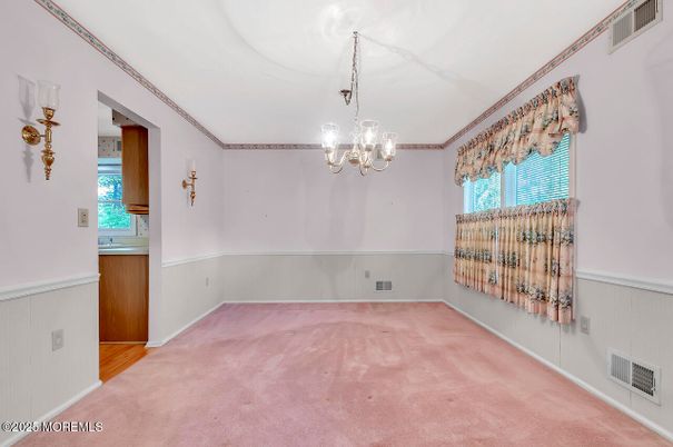 Chandelier, Empty room, Interior