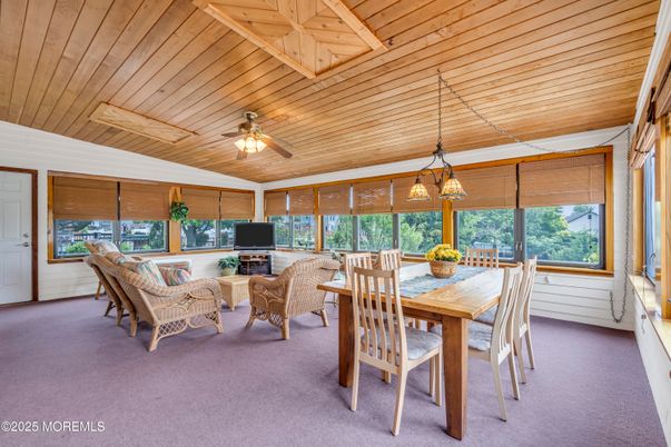 Dining room, Interior, Living room, Pendant Lights, Wooden Ceilings