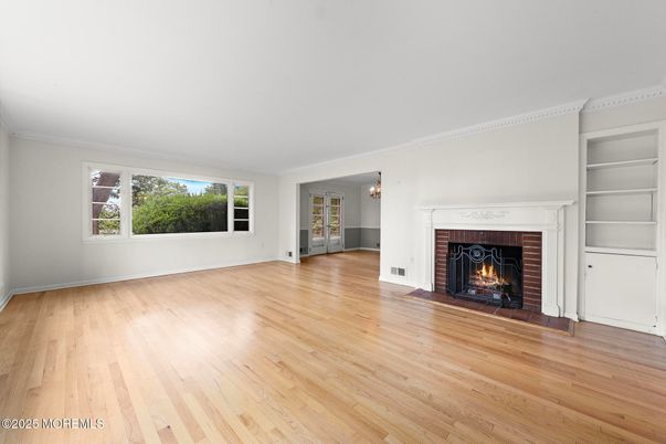 Empty room, Fireplace, Interior, Wood Texture Flooring