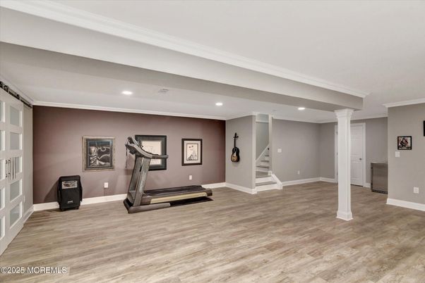 Fitness Equipment, Interior, Recessed Lighting, Wood Texture Flooring
