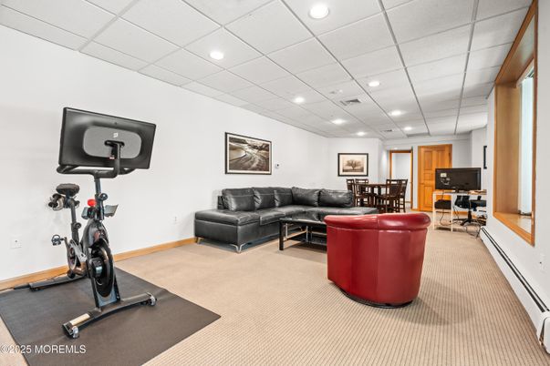 Dining room, Fitness Equipment, Interior, Living room, Recessed Lighting