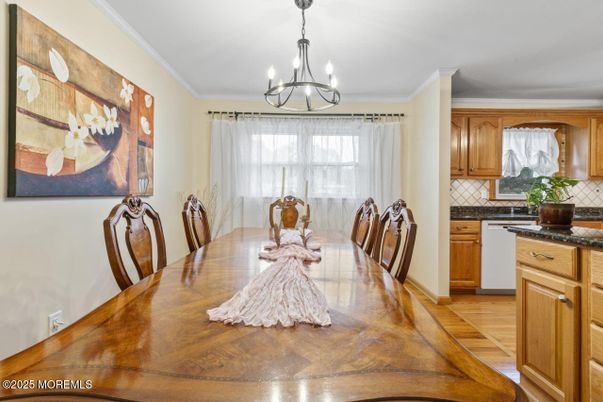 Chandelier, Dining room, Interior, Kitchen, Wood Texture Flooring