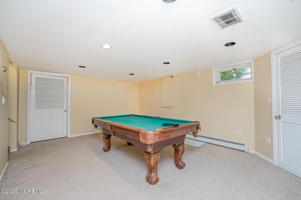 Billiard Table, Game Room, Interior, Recessed Lighting