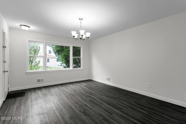 Chandelier, Empty room, Interior, Wood Texture Flooring