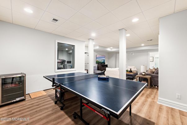 Game Room, Interior, Recessed Lighting, Wood Texture Flooring